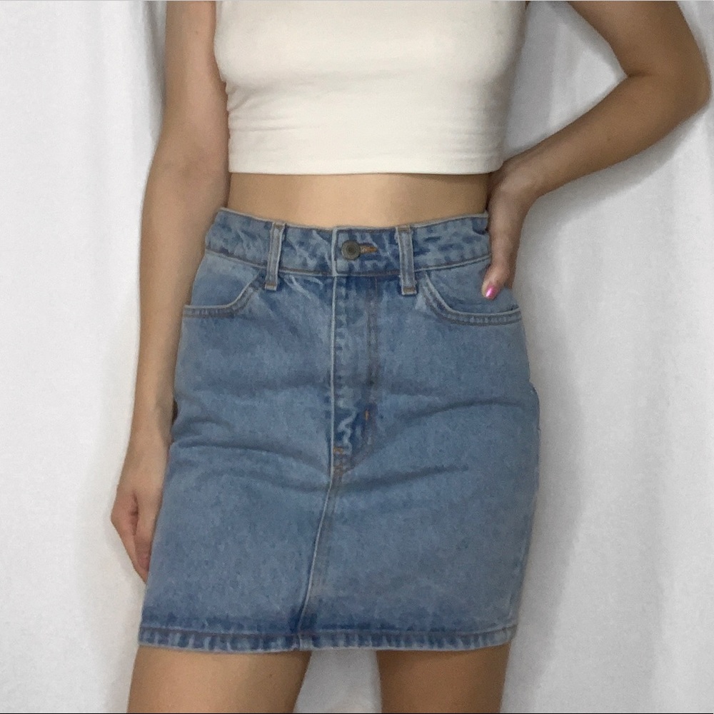 Brandy Melville Light Denim Skirt